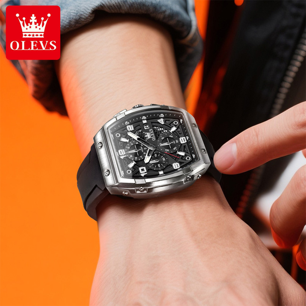 OLEVS Men Watches 2976 Luxury  - Cartier Watch Tank 评论和价格