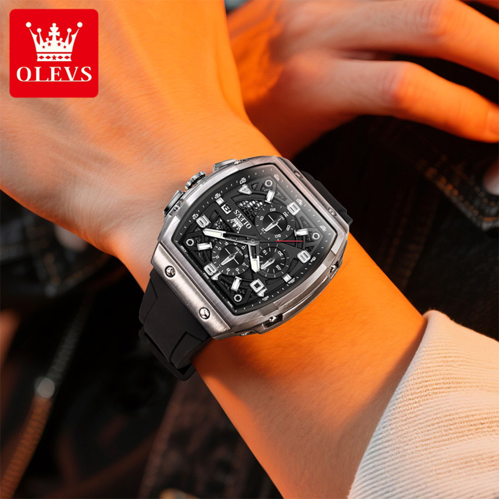 OLEVS Men Watches 2976 Luxury  - Cartier Watch Tank 评论和价格
