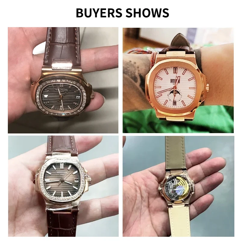 High Qualit Cowhide Watch Stra - Patek Philippe Watch Nautilus 评论和价格