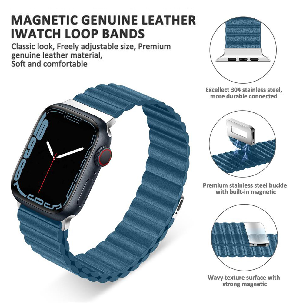 Leather Band For Apple watch s - Milanese Loop Magnetic 评论和价格